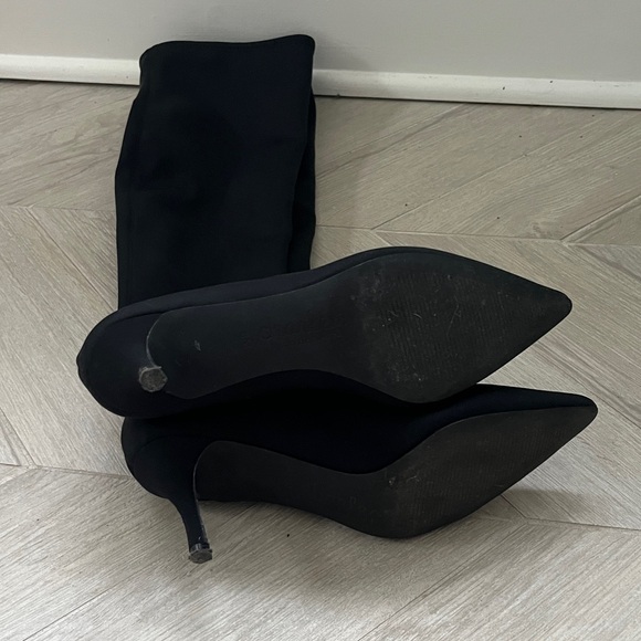 {{Charles David}} Aerin Neoprene OTK Black Boots - Picture 5 of 5